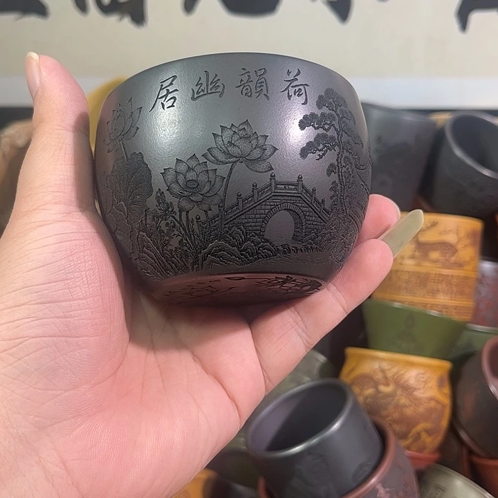 茶杯紫砂全手工紫砂主人杯