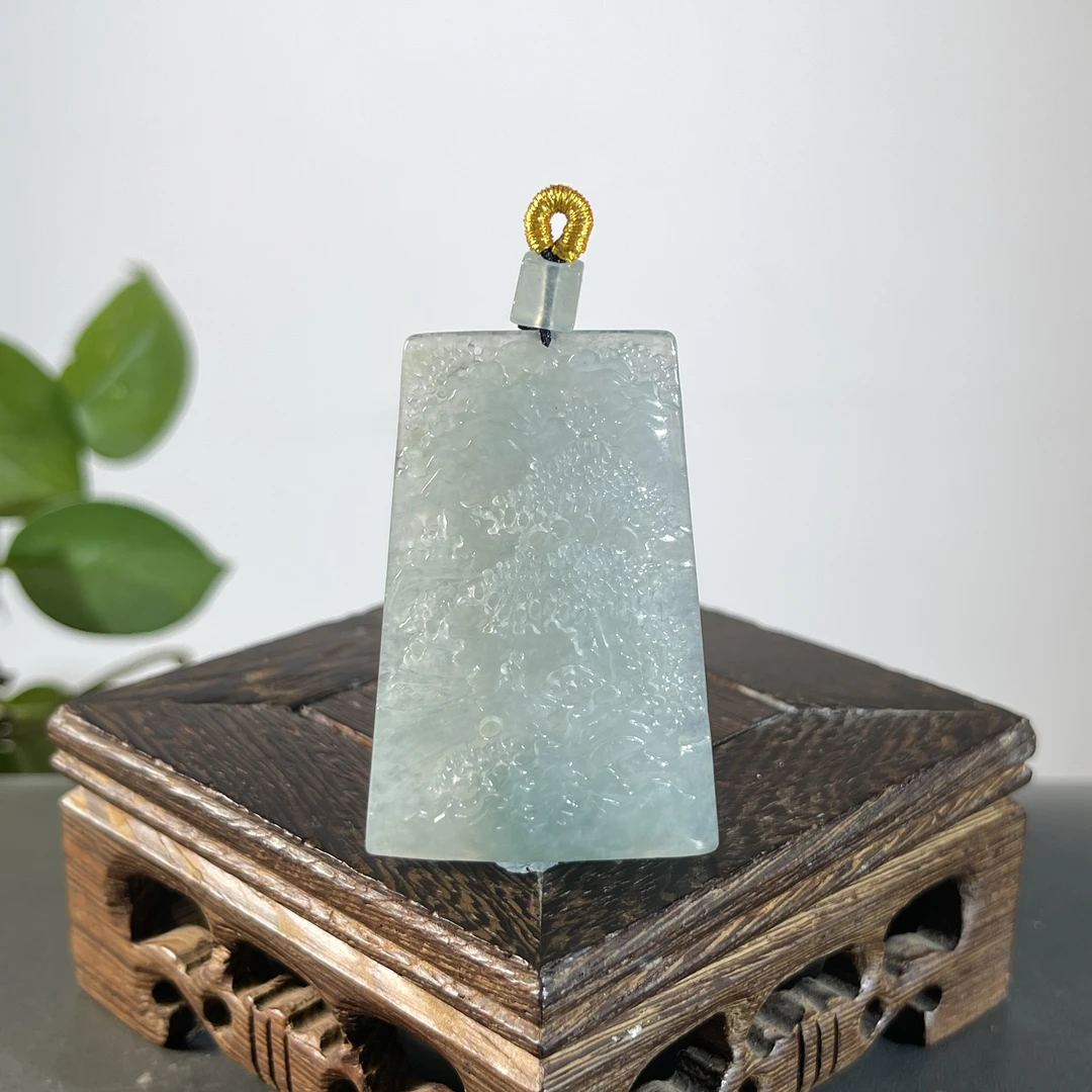 JCW07-68  天然缅甸A货翡翠  山水牌