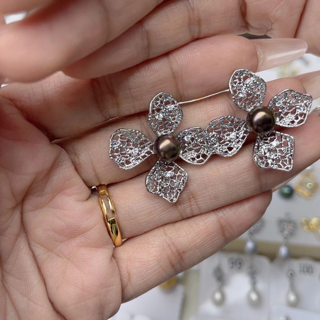 ****桃淡水珍珠合金戒指