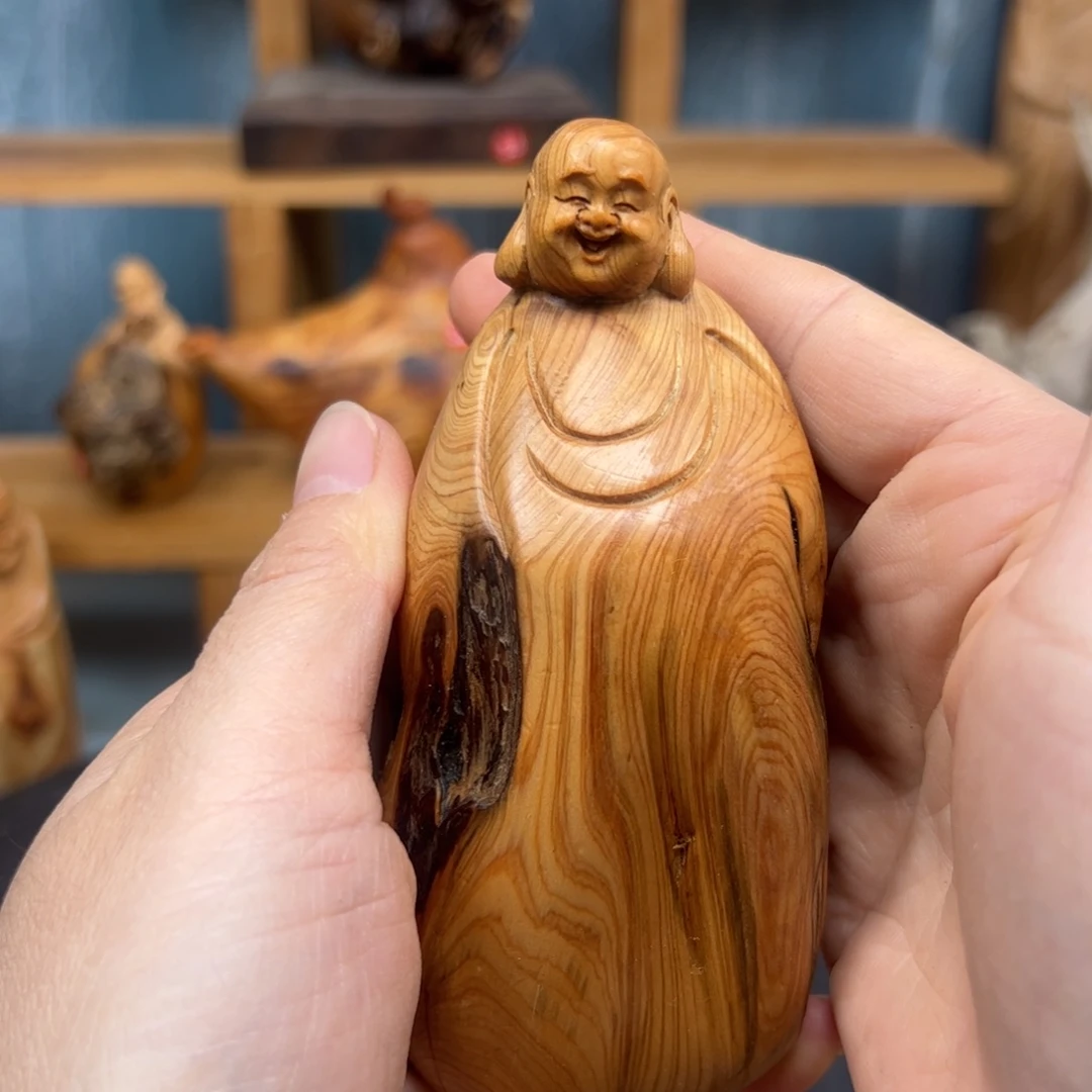 木崖柏木摆件手把件