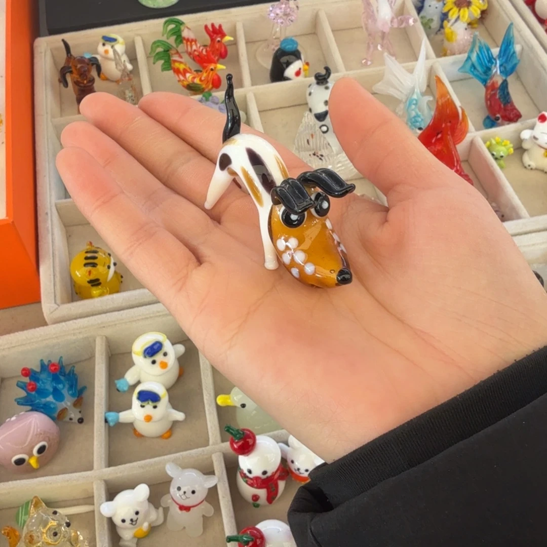 手工艺品琉璃点点小狗