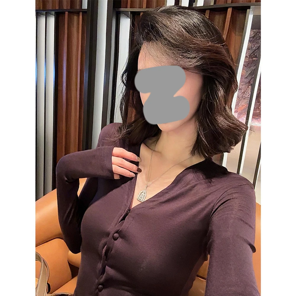 2025早秋新款秋款设计感潮流女士设计感百搭时尚长袖T恤