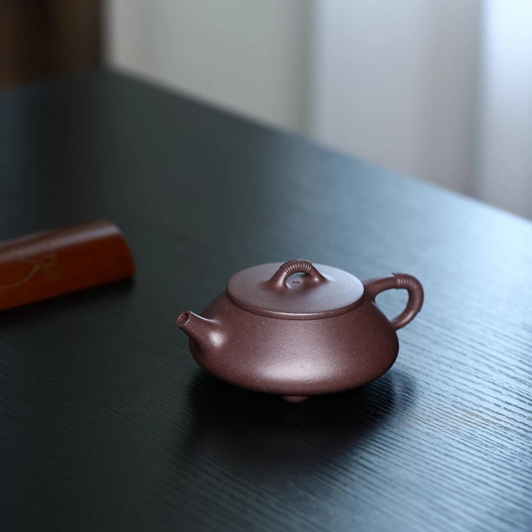 【线瓢】 170cc  四号井底槽清   宜兴原矿正品紫砂壶