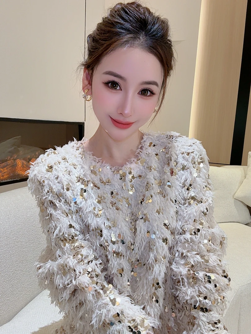 【拥抱暖冬】时尚洋气亮片毛衣