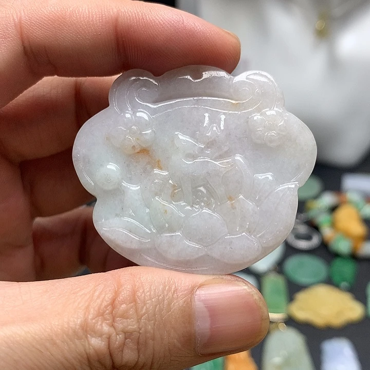 翡翠未镶嵌颈饰天然A货翡翠