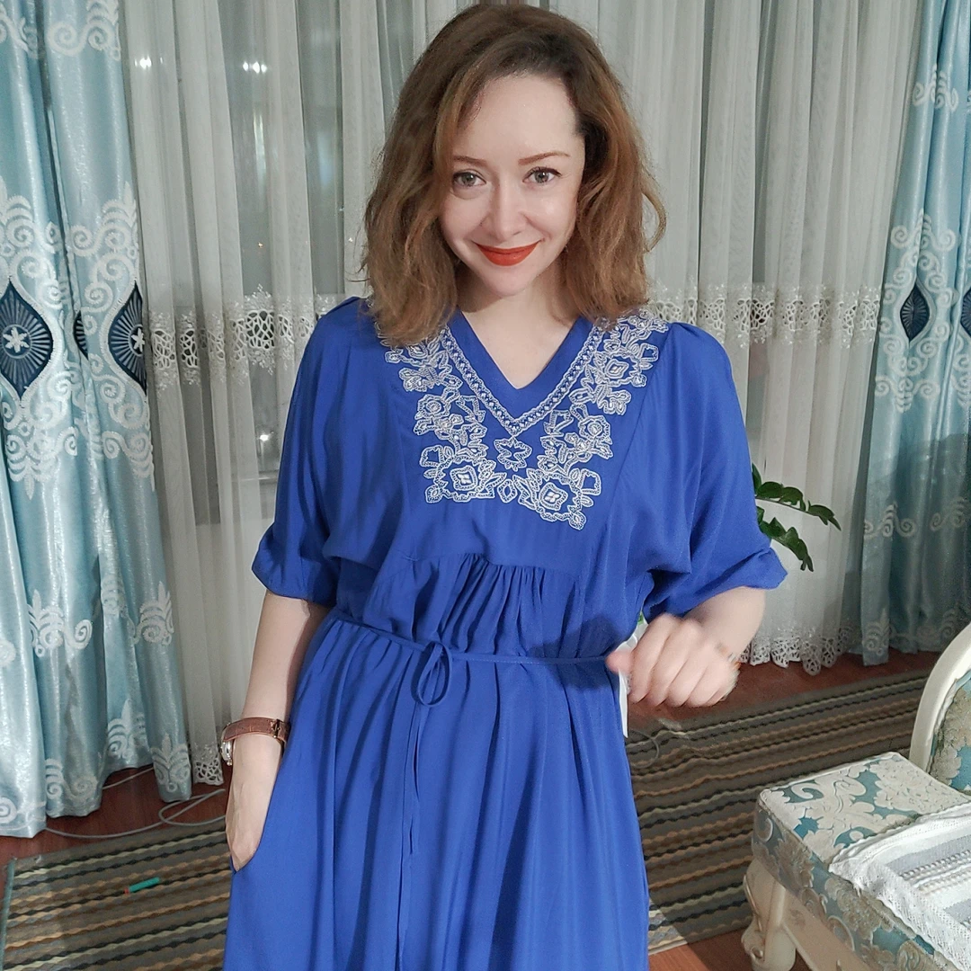 大码舒适女睡衣透气裙子