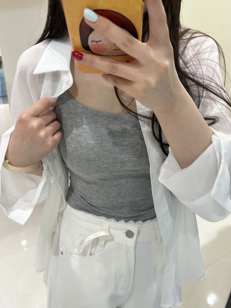 UYIUPIN[05390936]韩系2025新款百搭通勤必备显瘦修身型吊带美背