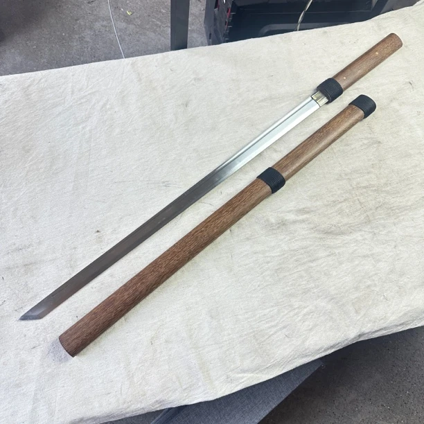 781 龙泉昊天宝剑一体棍刀唐横刀高猛钢鸡翅木未开刃