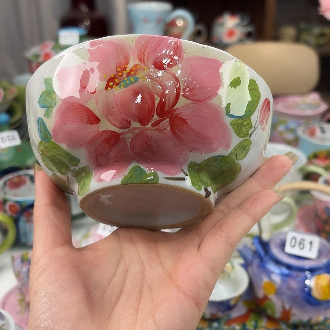 瓷片景德镇手绘高温釉下彩陶瓷茶具