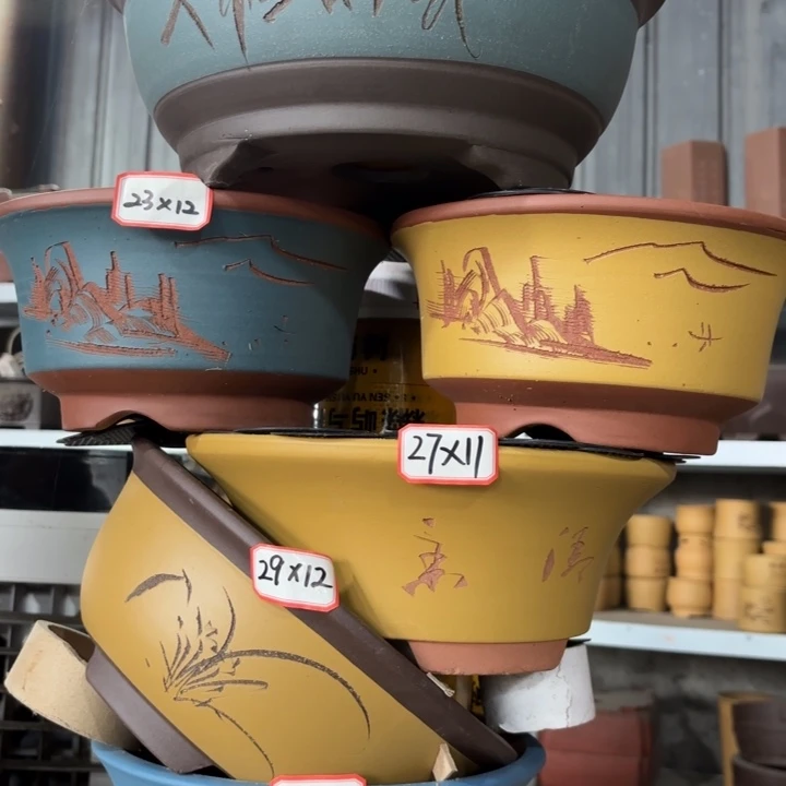 紫砂花盆100-6。