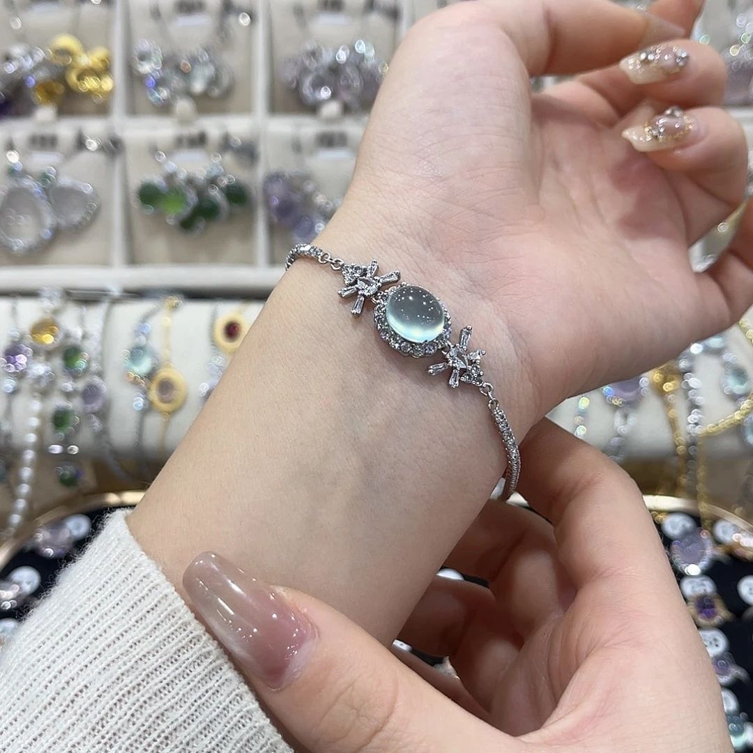 零***.蛇纹石玉银S925镶嵌戒指