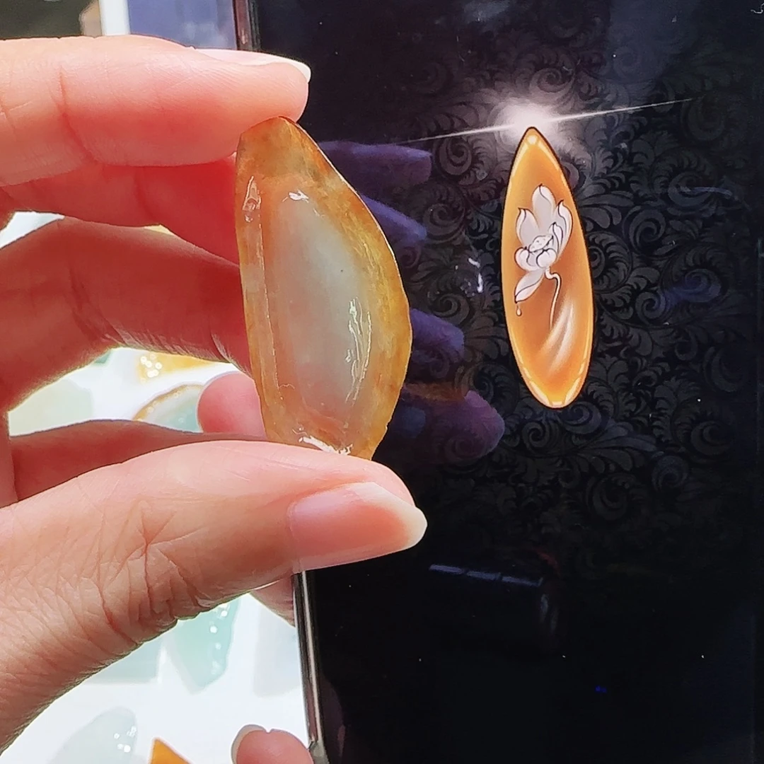 定制翡翠未镶嵌缅甸翡翠挂件