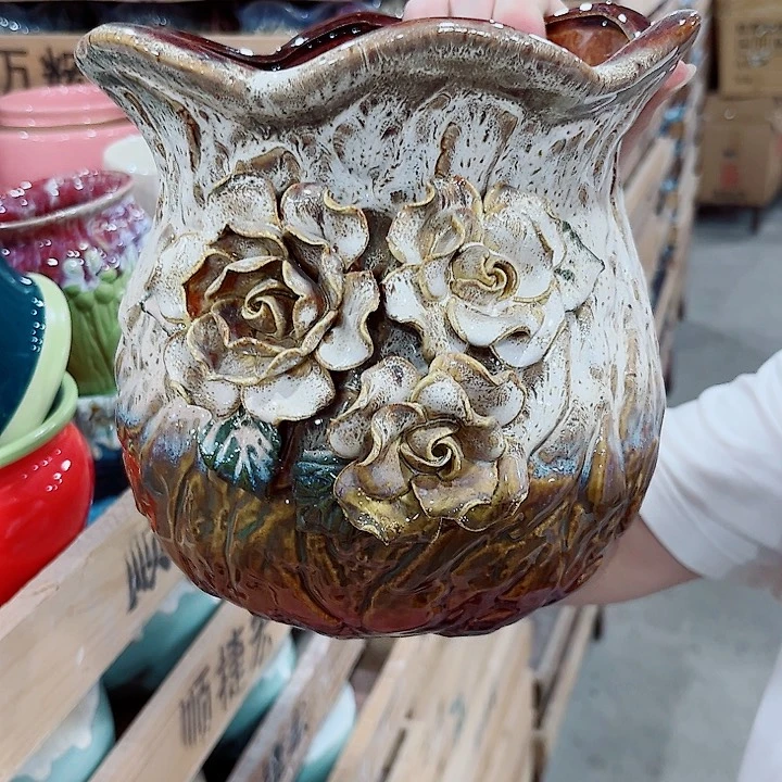 有孔.凑单10元陶瓷花盆发货！