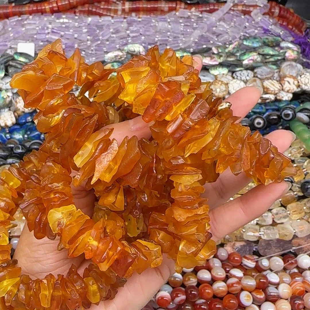 玛瑙/玉髓合金珠宝半成品蜜蜡单圈一条