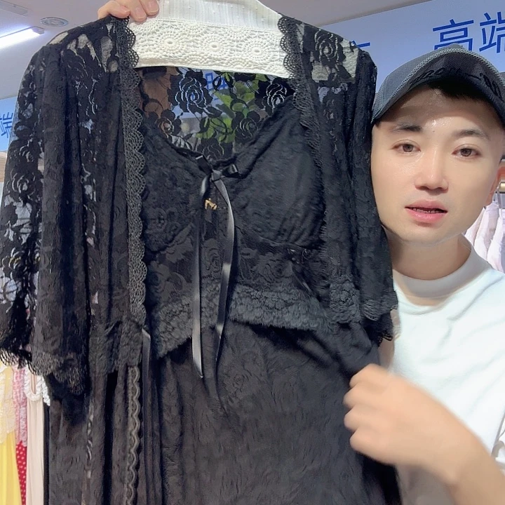 棉聚酯纤维莫代尔纤维宫廷风两件套