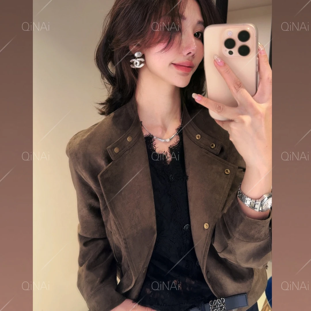 七奈「烟台」立领百搭设计感外套QN12775