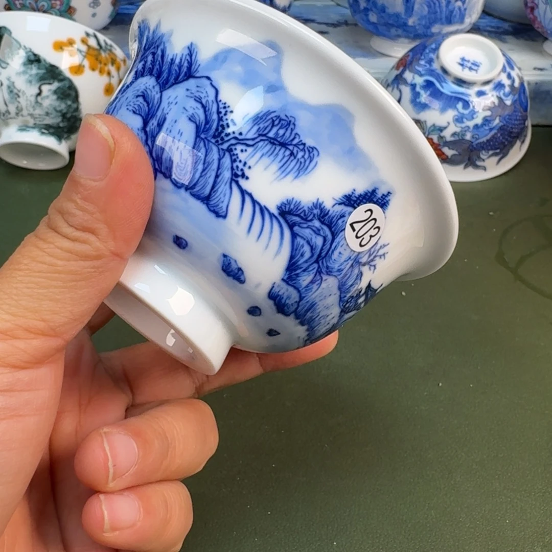 陶瓷景德镇纯手绘茶具圆圆203
