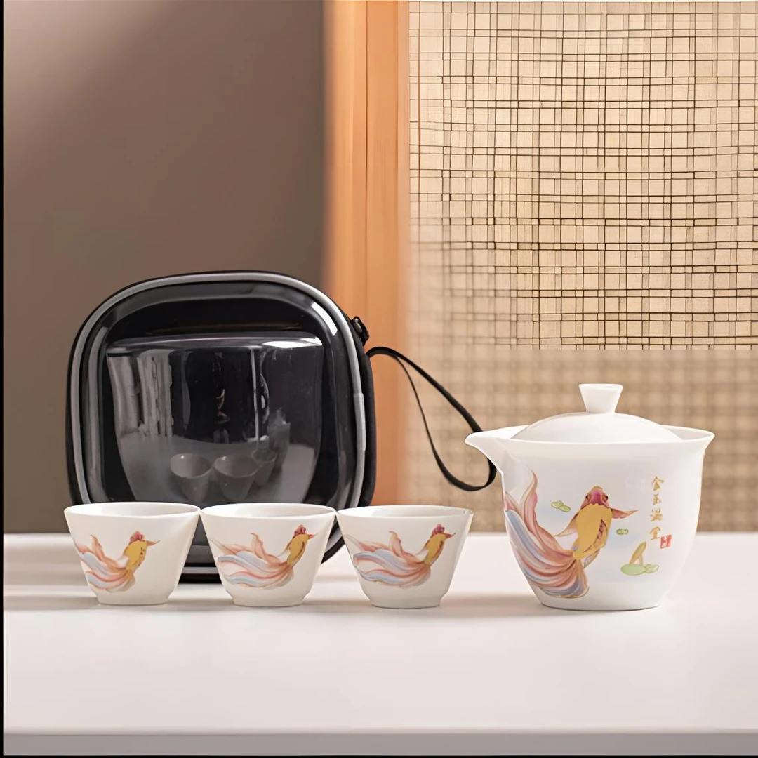 金玉满堂旅行茶具套装户外快客杯简约喝茶神器如鱼得水106