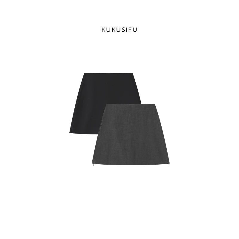 高腰A字显瘦百搭夏季西装短裙时尚休闲气质半身裙