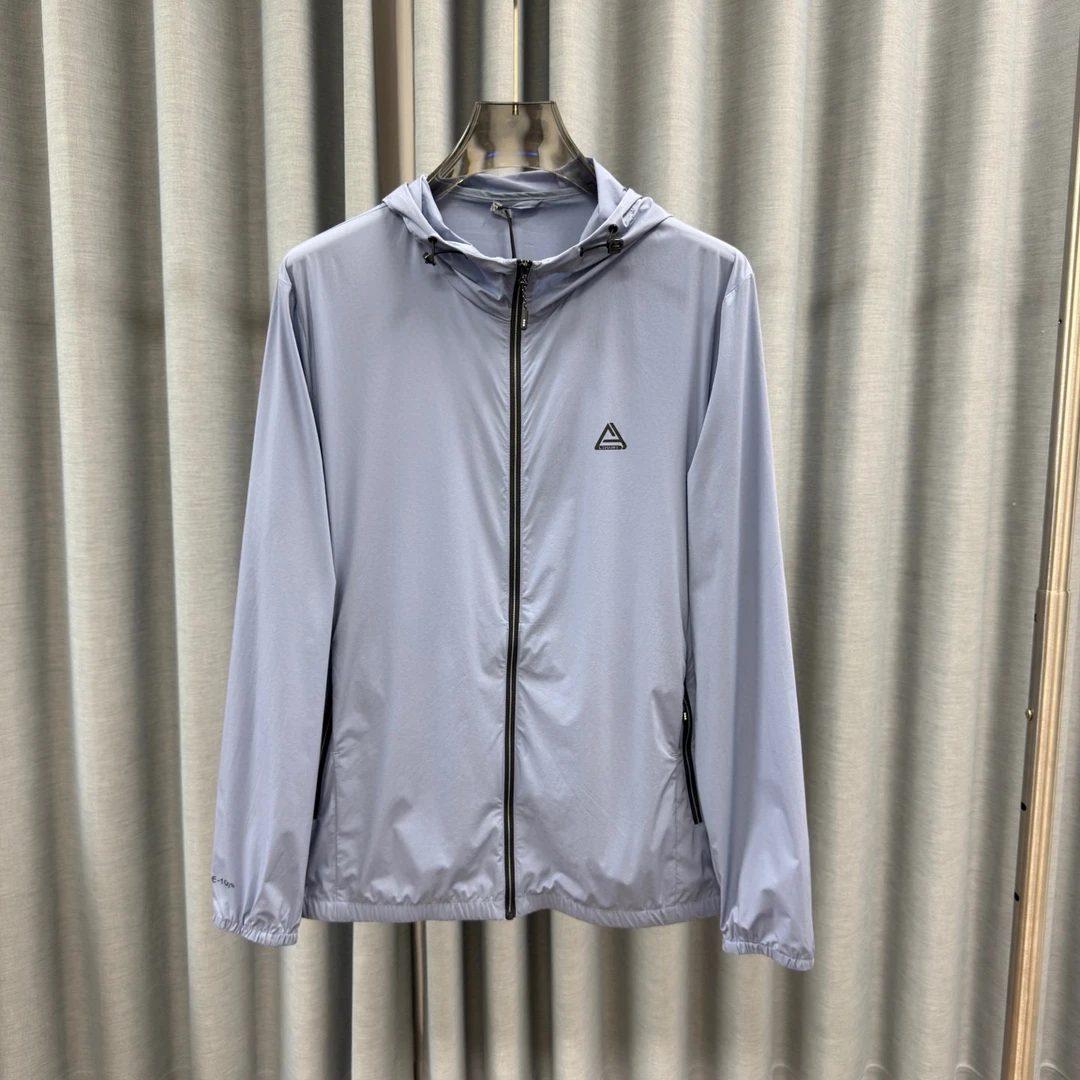 夏季时尚休闲冰丝速干弹力防晒衣简约基础款连帽户外钓鱼服