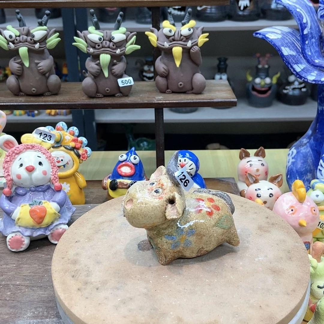 摆件手工抽象陶瓷摆件微瑕福利126