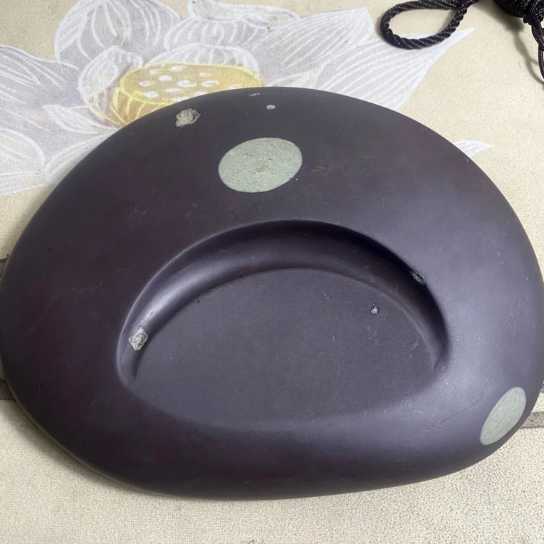 易砚老紫翠石实用砚随型砚的22/17/3厘米