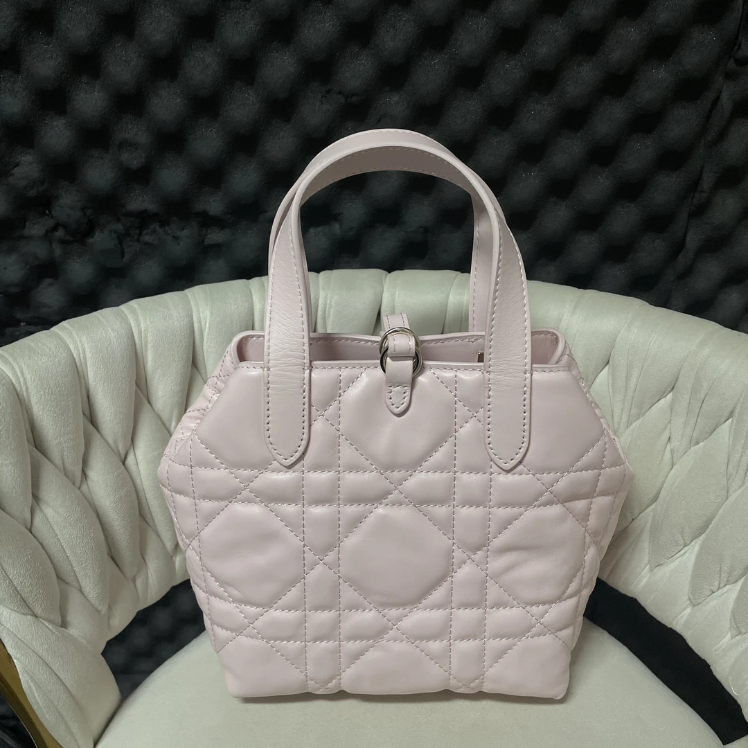 LQ-WITH-QUEEN真皮女包3格手提粉色0520