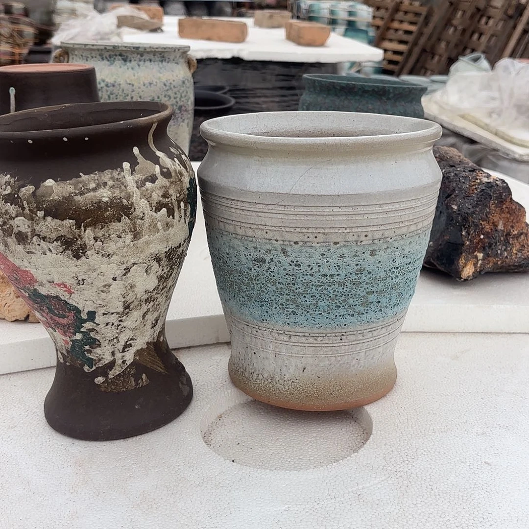 紫砂花盆两个鱼尾组合福利瑕疵