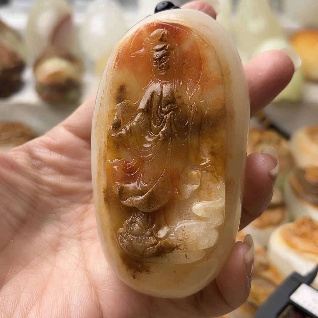 石材古青石不退换观音