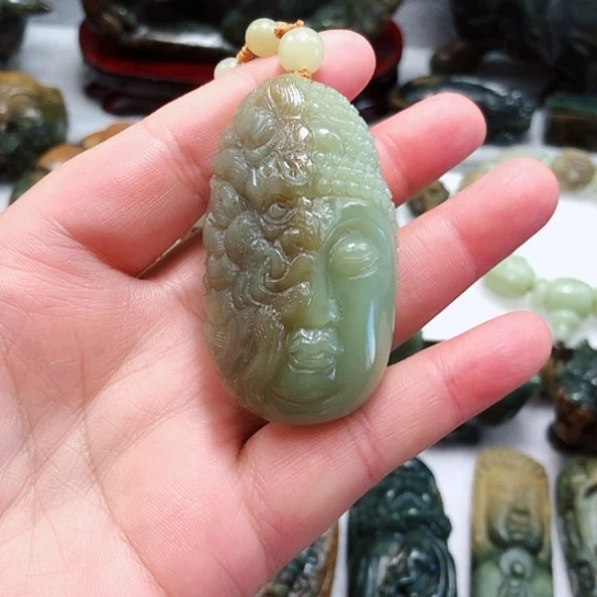 岫岩老玉（透闪石质玉）挂件未镶嵌X**N