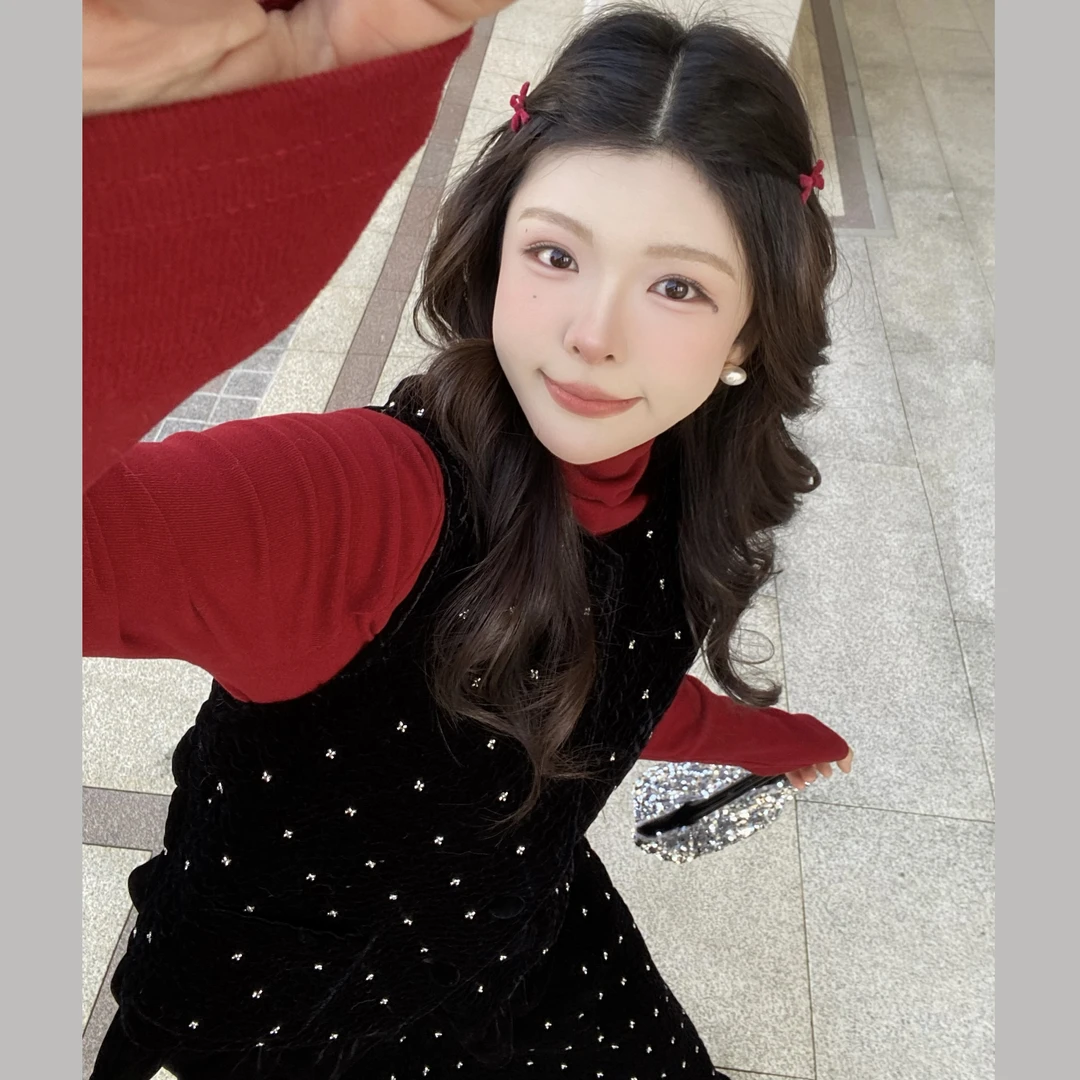 【新年套装】小香风质感马甲+半身裙两件套（请勿机洗）