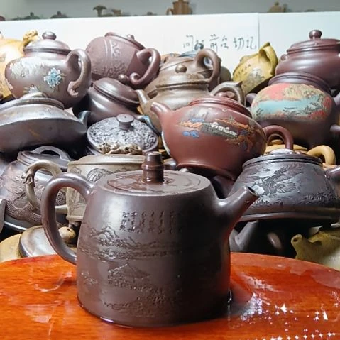 茶壶紫砂宜兴原矿底槽清柴烧手工400cc紫砂壶