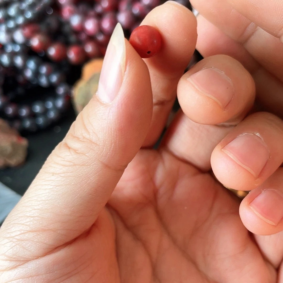 玛瑙/玉髓福利朱砂珠子未镶嵌尘*