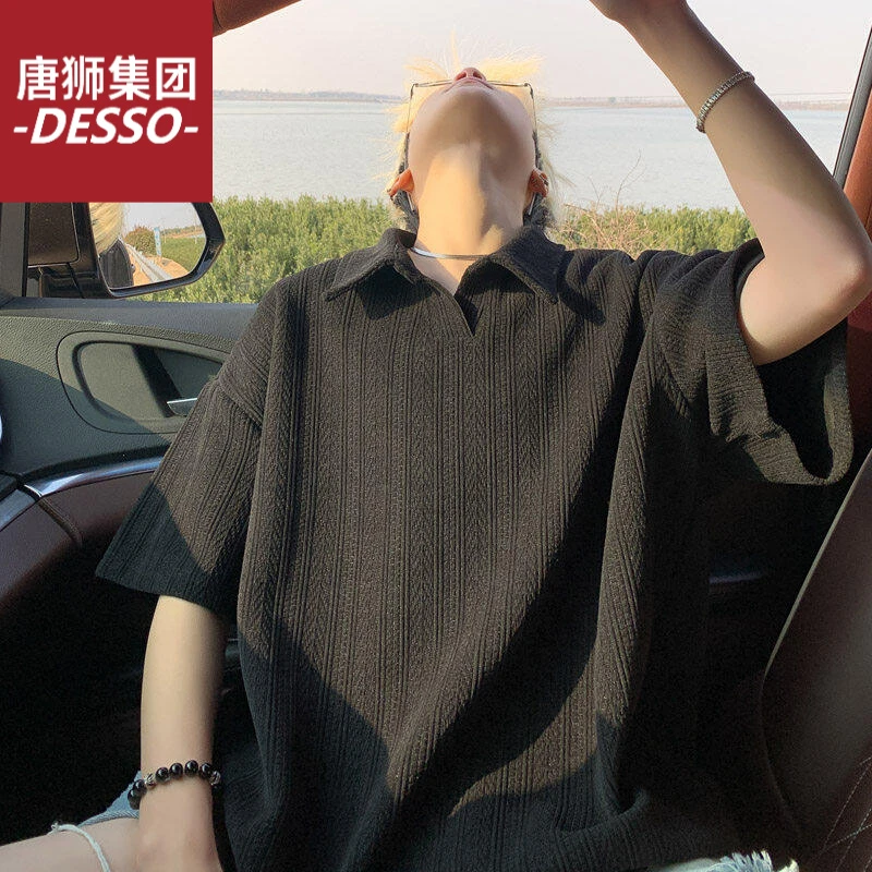 唐狮集团DESSO新款麦穗男士恤翻领半袖短袖轻薄透气T恤男