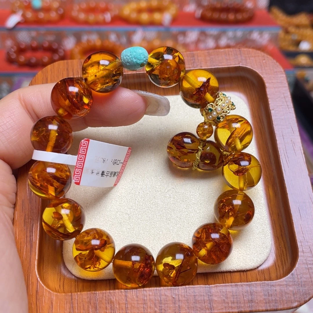 琥珀未镶嵌手链手串