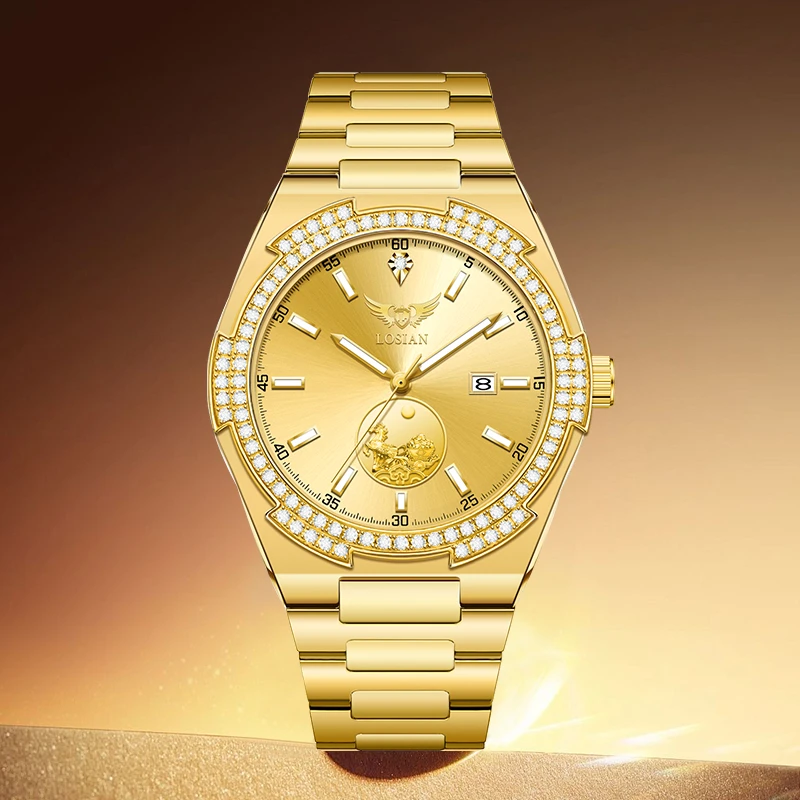 商务统表纵横四海系列日历男士机械腕表L2690-BX