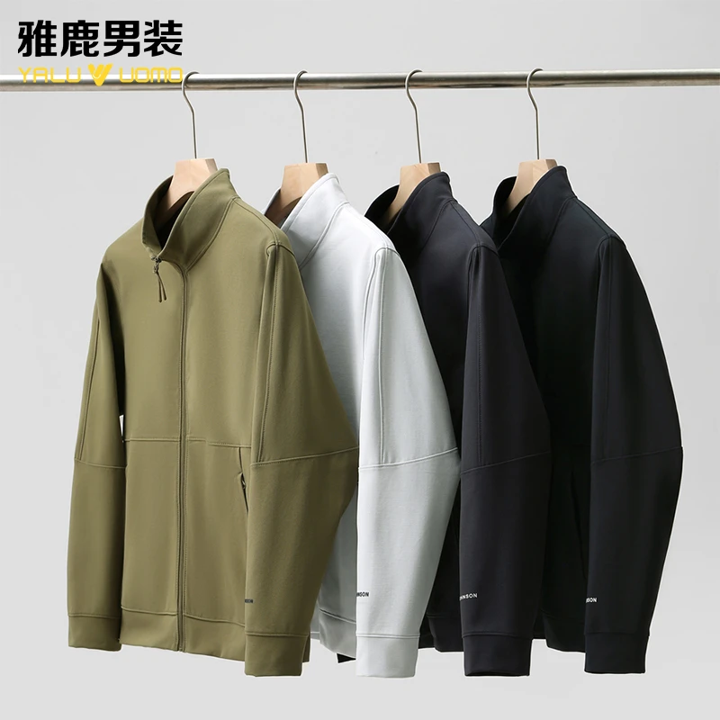 雅鹿男装男春夏男士修身夹克立领男装时尚户外上衣外套2597