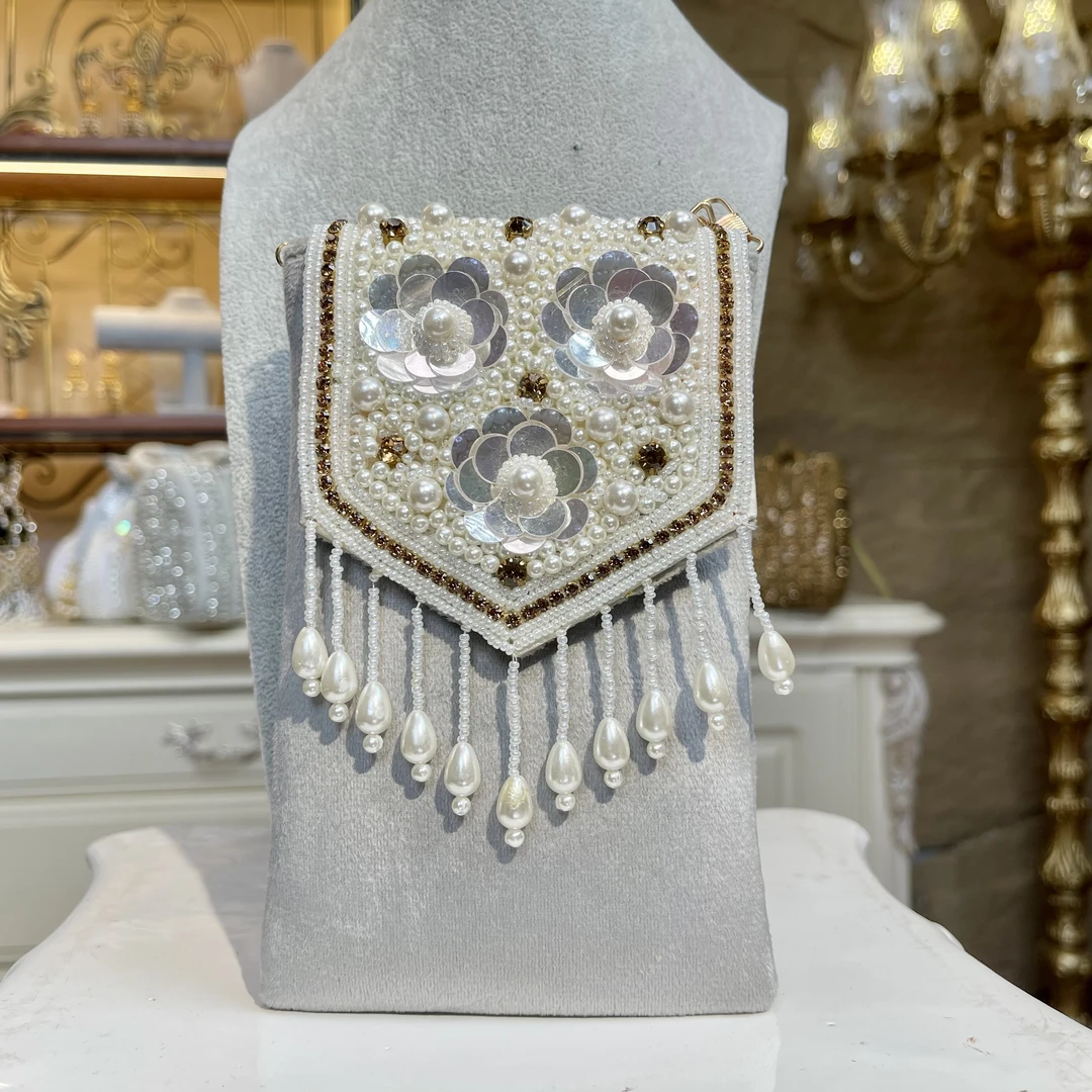 【8015灰色】印巴印度时尚包包气质百搭复古镶嵌