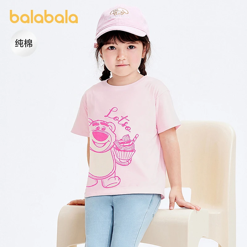 【迪士尼IP】巴拉巴拉女童短袖T恤夏季卡通打底上衣卡通