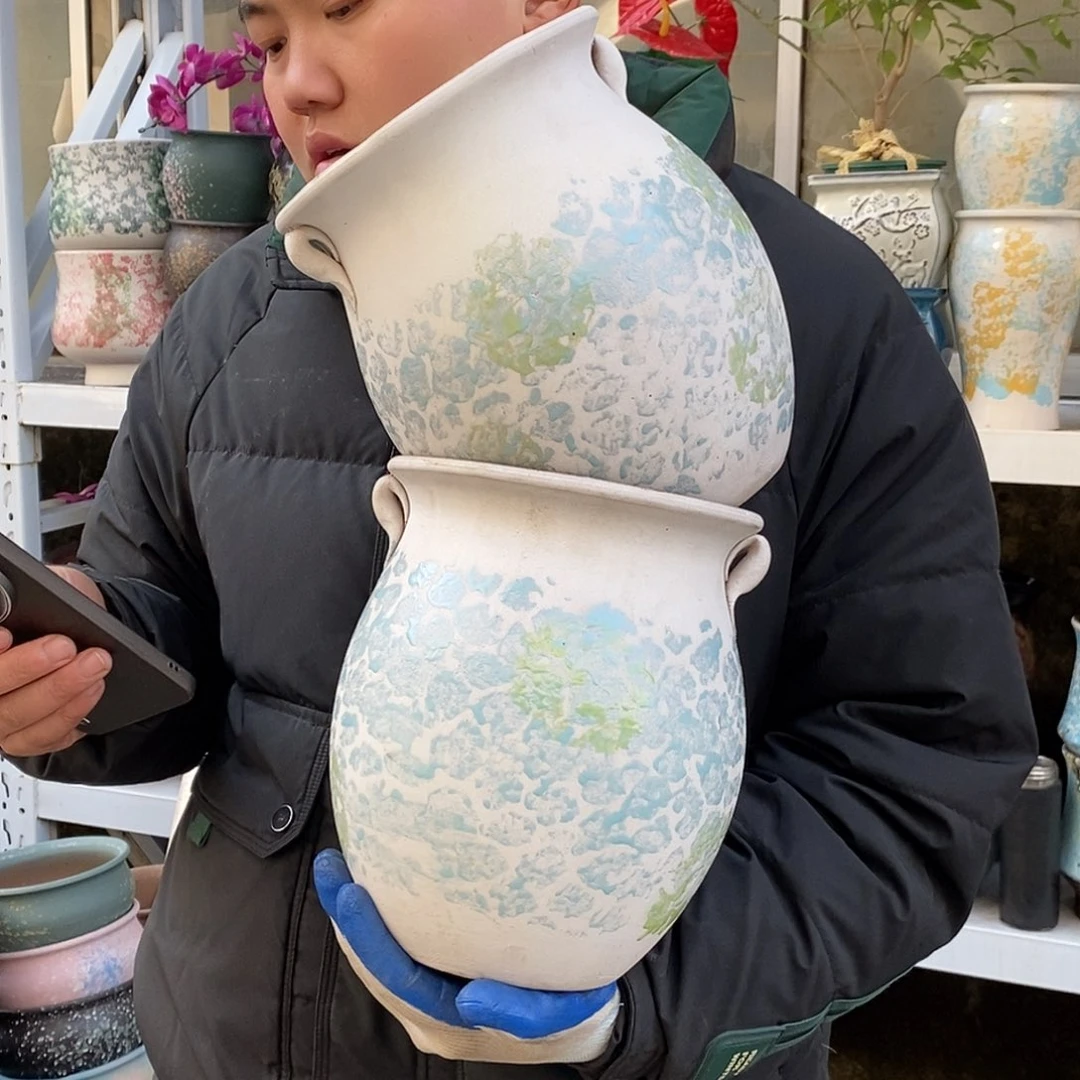 花盆紫砂口20高24福利俩个