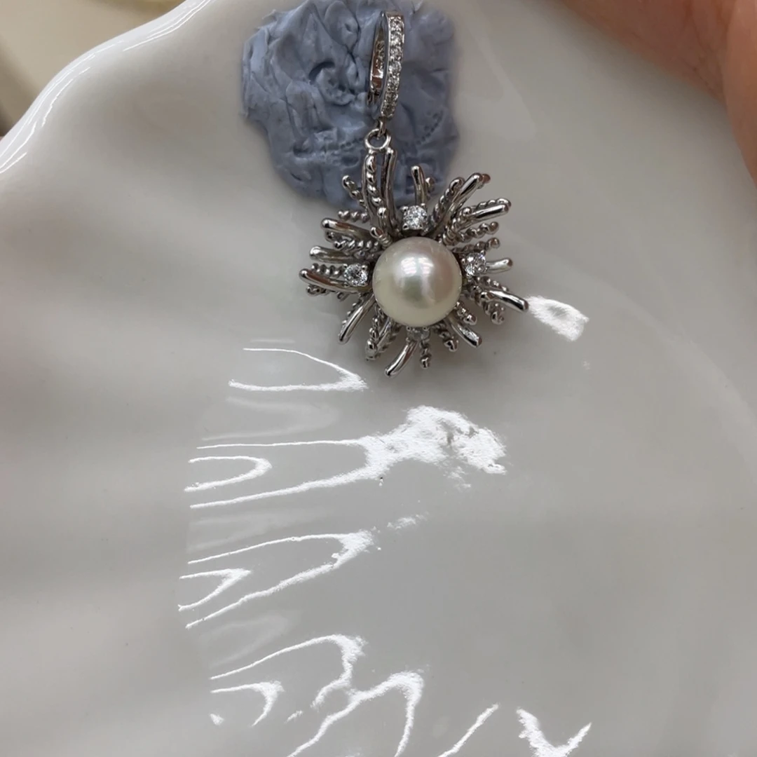 颈饰海水珍珠银S925镶嵌