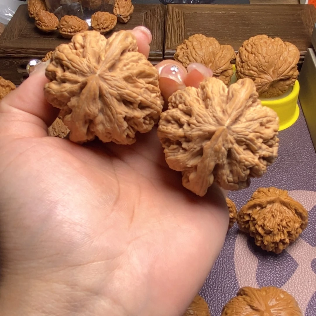 拉***奶把件文玩核桃166粗筋48全品