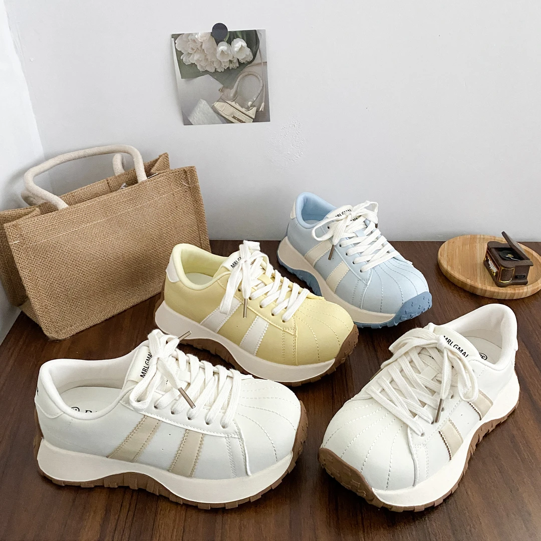 希玥复古撞色阿甘女鞋2026春季爆款韩系小白鞋百搭休闲时尚老爹鞋