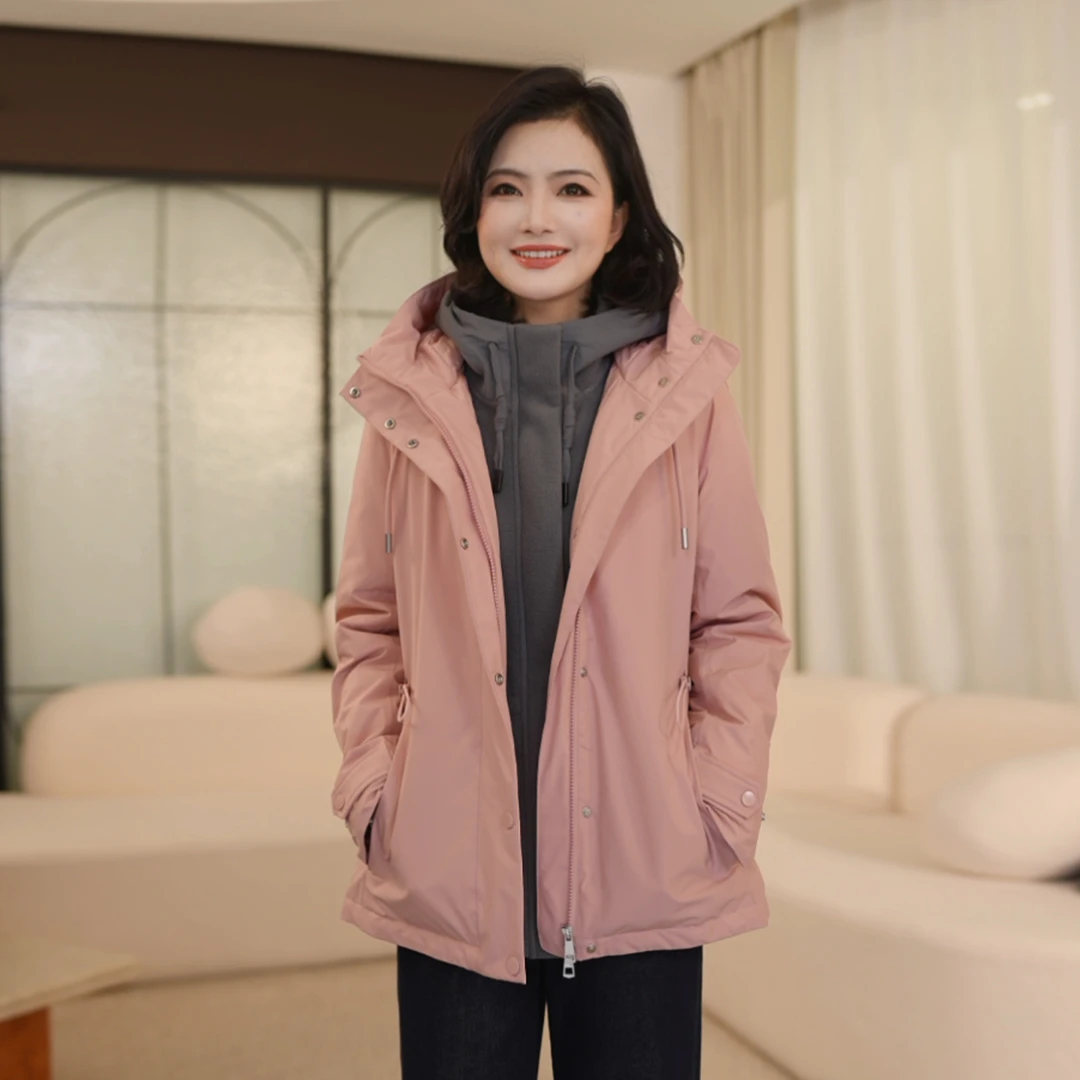 【户外衣鹅绒服】枫竺阿楠anan90白鹅绒连帽收腰抽绳户外衣羽绒外套