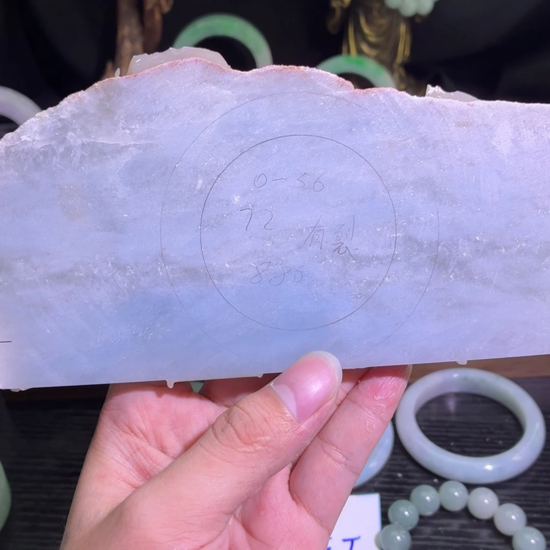 定制翡翠未镶嵌翡翠A货毛胚手镯定制