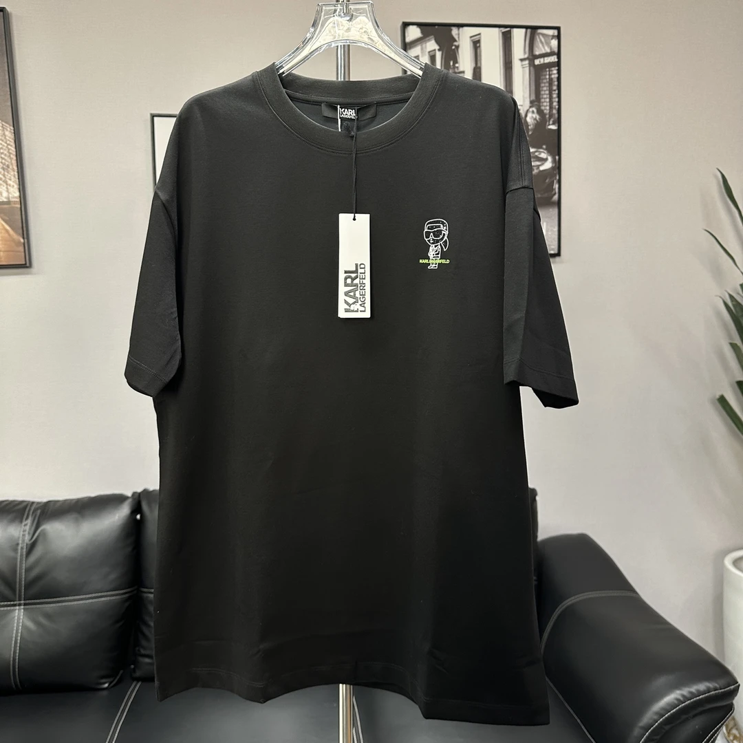 全新未使用 KARL LAGERFELD/卡尔拉格斐 绿色珠片小人T恤149466