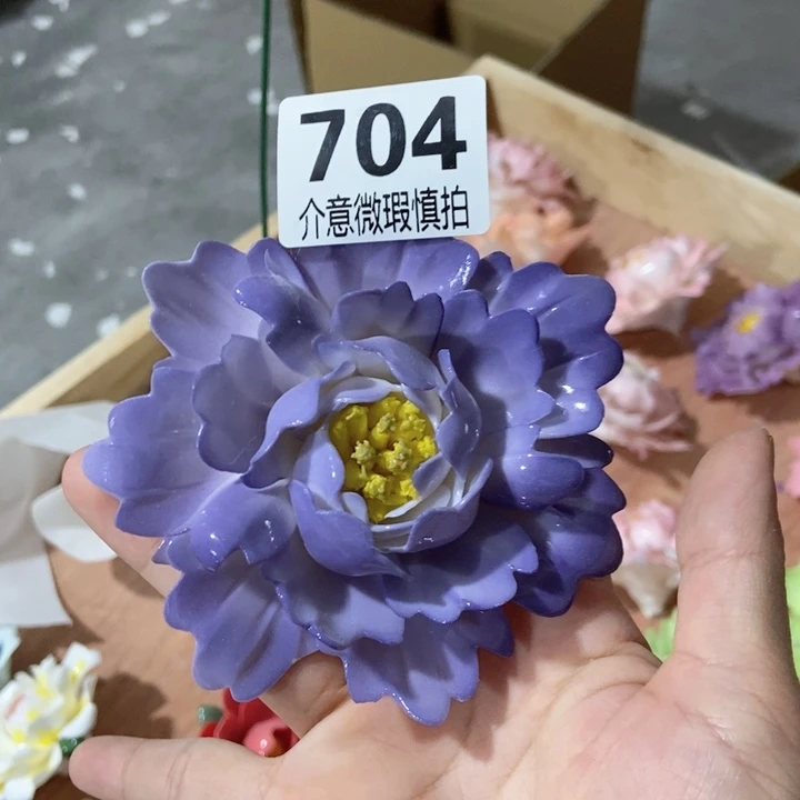 摆件手工制作陶瓷花