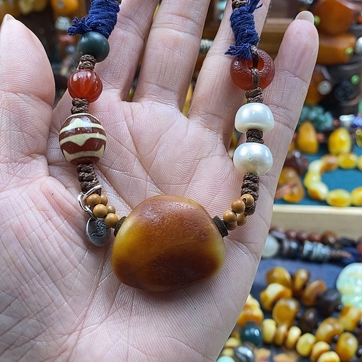 蜜蜡未镶嵌项链项链