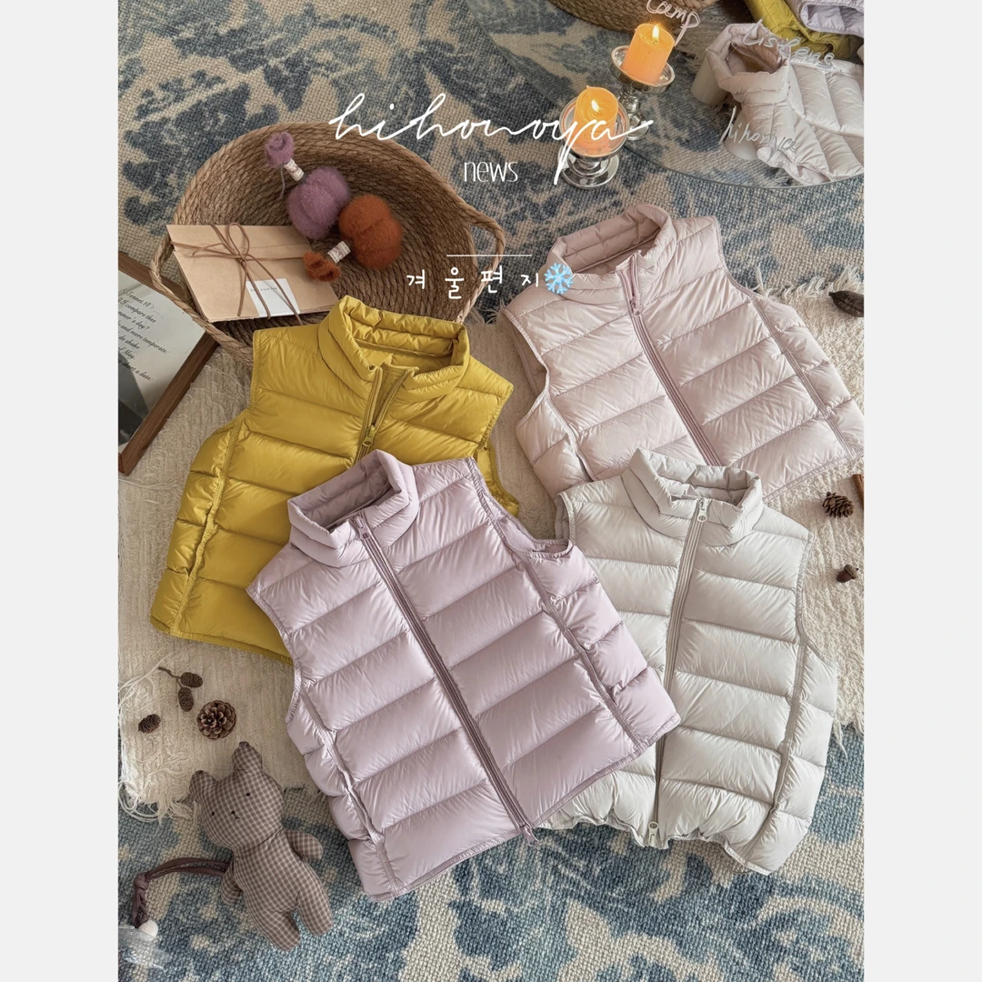 【小排骨】十Hihoniya~2025冬季亲子排骨泡芙叠穿锁温90羽绒马甲