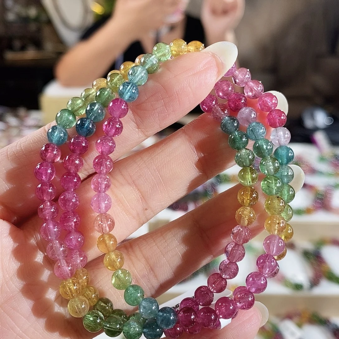 手链碧玺未镶嵌G2373045三圈颜色微差